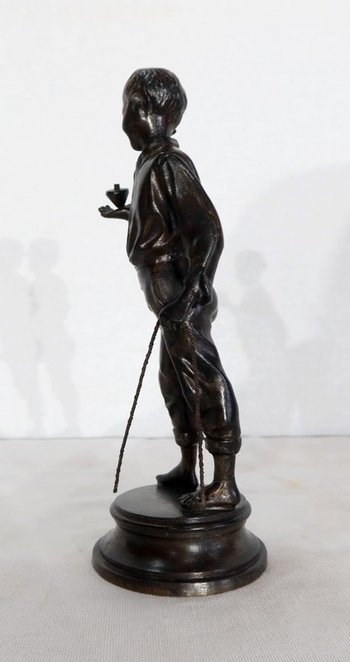  Bronzo "Ragazzo con trottola" - Fine del 19° secolo