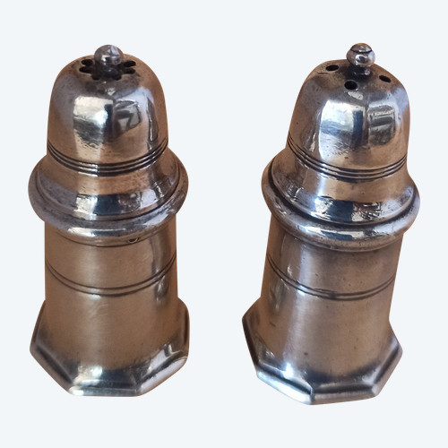 Pair of Christofle salt shakers