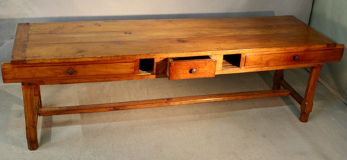 Bressane Farm Table In 19th Century Cherry And Its Bench