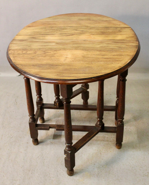 Table Gate Leg Dessus En Chêne Clair