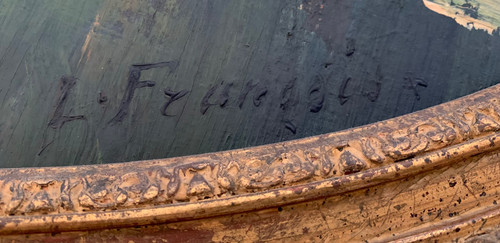 Paesaggio olio su legno