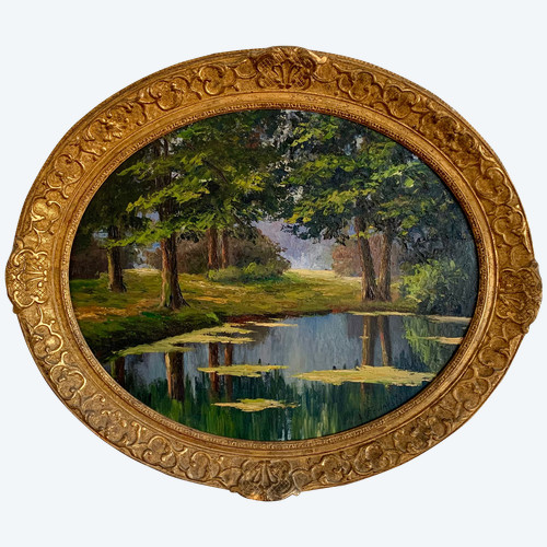 Paesaggio olio su legno