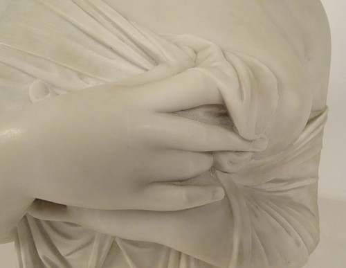 Busto scolpito di Mme Récamier in marmo di Carrara secondo Joseph Chinard XIX secolo
