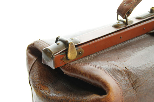 Sac en cuir brun