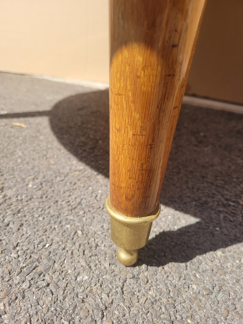 Großer runder Couchtisch aus Holzintarsien