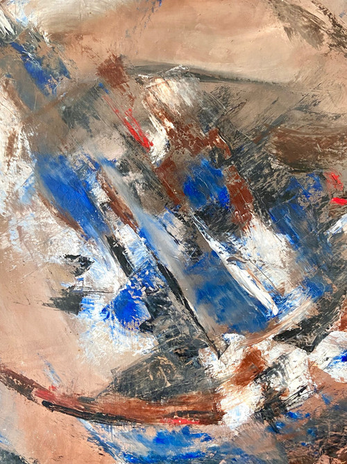Alix Fevre-gargadennec Dite Alix, Huile Sur Toile Titrée Au Dos « Musique » Et Dédicacée, 1997.
