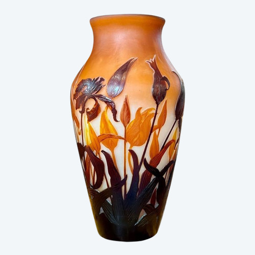 Emile Gallé Important Art Nouveau "Tulips" Vase