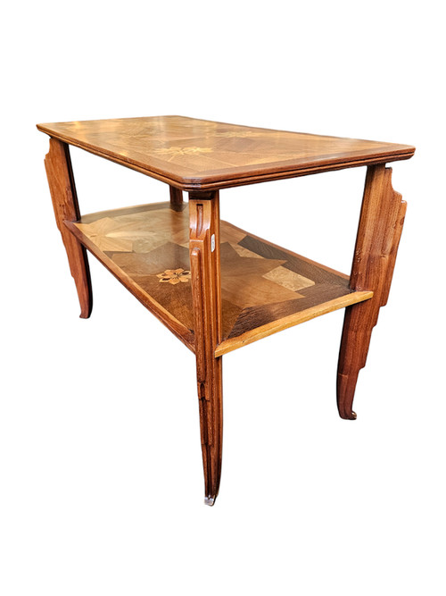Emile Gallé Table Basse Moderniste "Fleurs Stylisées"