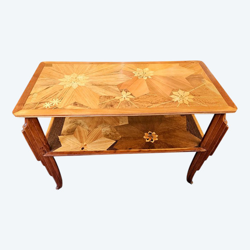 Emile Gallé Table Basse Moderniste "Fleurs Stylisées"