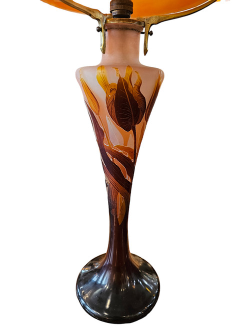 Emile Gallé Grande Lampe Champignon Art Nouveau "Papillons"