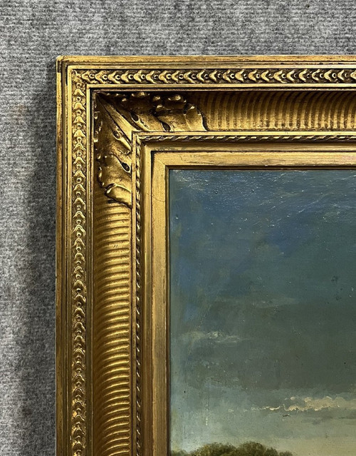 Late 19th century French school: magnificent and important oil on canvas painting from the Napoleon III period