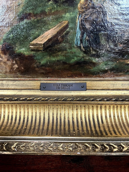 Late 19th century French school: magnificent and important oil on canvas painting from the Napoleon III period