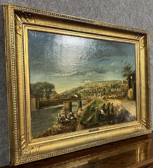 Late 19th century French school: magnificent and important oil on canvas painting from the Napoleon III period