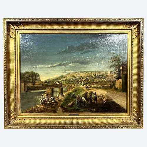 Late 19th century French school: magnificent and important oil on canvas painting from the Napoleon III period