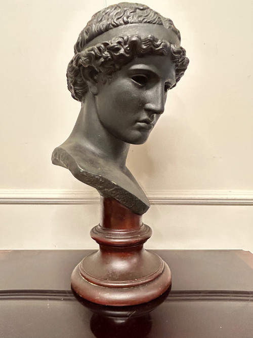 Atena Lemnia Dea greca Scultura in bronzo dei primi del Novecento H 60 cm