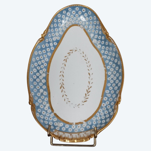 Nast - Ravier o dormiente in porcellana - decoro a occhio di pernice - 1790 ca.