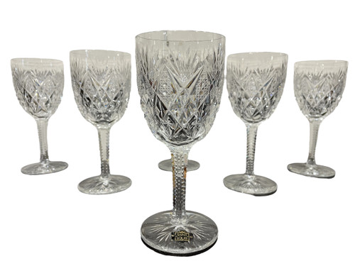 Saint Louis Modèle Florence - 6 Verres à Eau En Cristal H: 18 cm