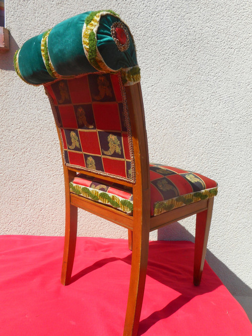 Set di 12 sedie con timbro Rosello Inizio XX secolo