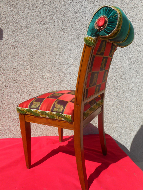Set di 12 sedie con timbro Rosello Inizio XX secolo