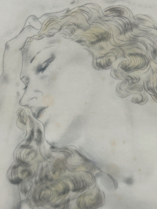 Tsuguharu Foujita (1886-1968) La Blonde Endormie - Original Lithograph Early 20th century