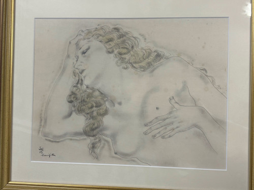 Tsuguharu Foujita (1886-1968) La Blonde Endormie - Original Lithograph Early 20th century