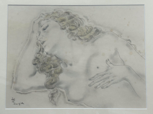 Tsuguharu Foujita (1886-1968) La Blonde Endormie - Original Lithograph Early 20th century