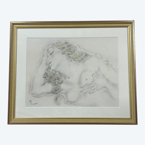 Tsuguharu Foujita (1886-1968) La Blonde Endormie - Original Lithograph Early 20th century