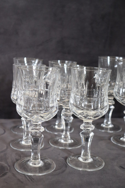 Set aus 18 Kristallgläsern