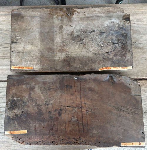 Paire De Panneaux En Bois Sculpté Religieux à Haut Relief époque XVIIème Siècle