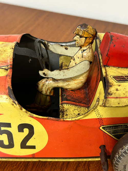 Jouet Charles Rossignol Bugatti 52 Voiture De Course En Tôle Des Années 1930