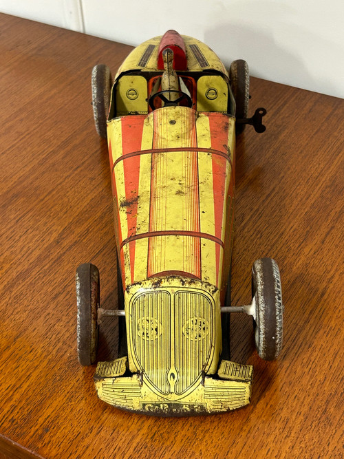 Jouet Charles Rossignol Bugatti 52 Voiture De Course En Tôle Des Années 1930