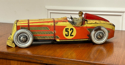 Jouet Charles Rossignol Bugatti 52 Voiture De Course En Tôle Des Années 1930