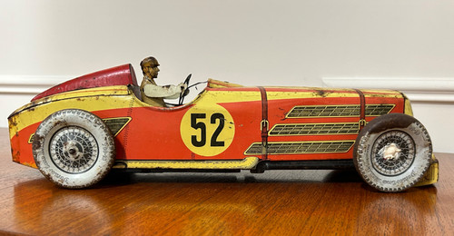 Jouet Charles Rossignol Bugatti 52 Voiture De Course En Tôle Des Années 1930
