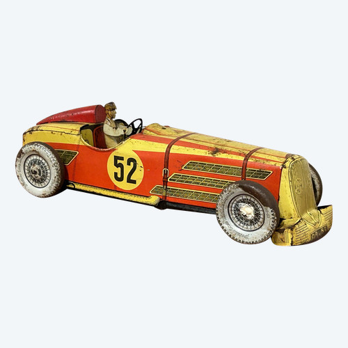 Jouet Charles Rossignol Bugatti 52 Voiture De Course En Tôle Des Années 1930