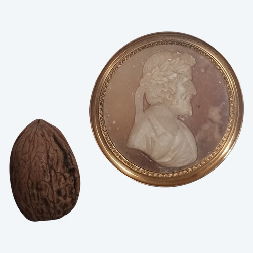 Souvenir du Grand Tour - Ariosto medallion Cameo style - alabaster