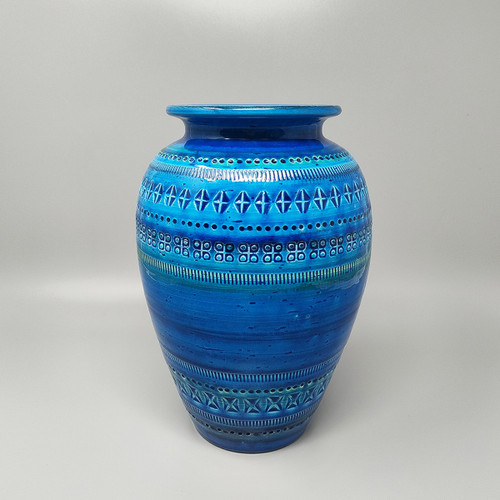 Vaso di Aldo Londi del 1960 per Bitossi "Collezione Blu Rimini".