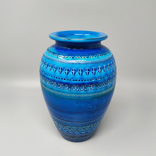 Vaso di Aldo Londi del 1960 per Bitossi "Collezione Blu Rimini".