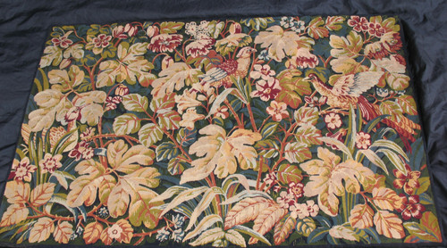 Arazzo in stile rinascimentale verdure aux oiseaux XX secolo perfetto stato 183 x 119 cm