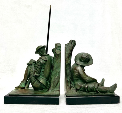 Serre-livres Don Quichotte Et Sancho De Janle - Max Le Verrier