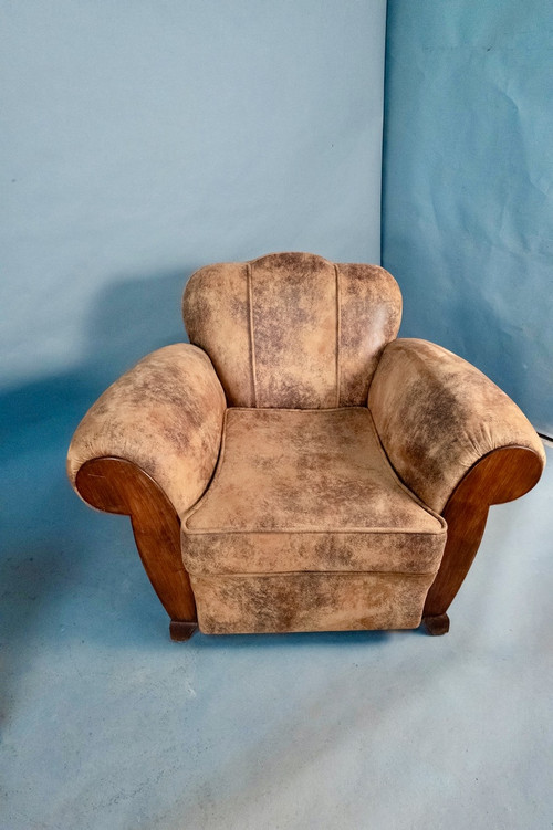 Pair Of Art Deco Club Armchairs