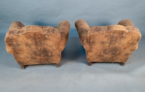 Pair Of Art Deco Club Armchairs