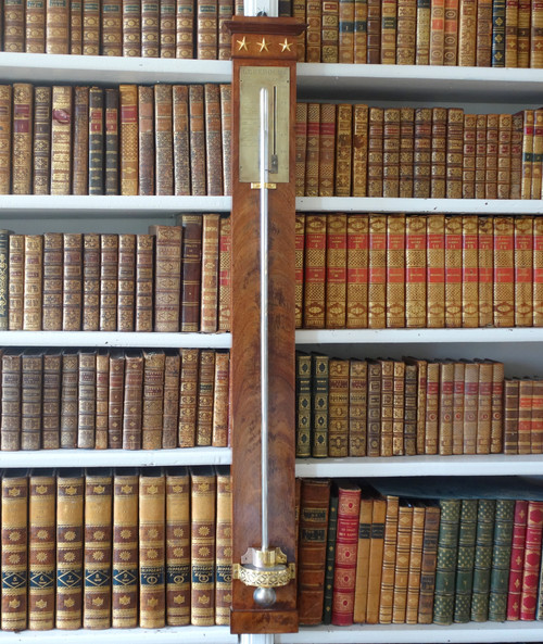 Mahogany Réaumur barometer, Restoration period, 19th century circa 1820 - 1830 by Lerebours