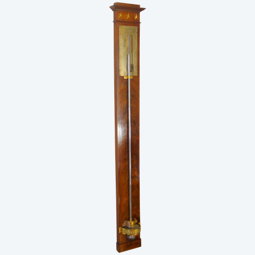 Mahogany Réaumur barometer, Restoration period, 19th century circa 1820 - 1830 by Lerebours