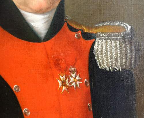 Presumed portrait of JB Dubessy Colonel of the 2nd Dragoon Regiment under the Empire - circa 1815