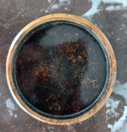 France, Louis Philippe period - double-sided burrwood box - pressed wood, tortoiseshell base