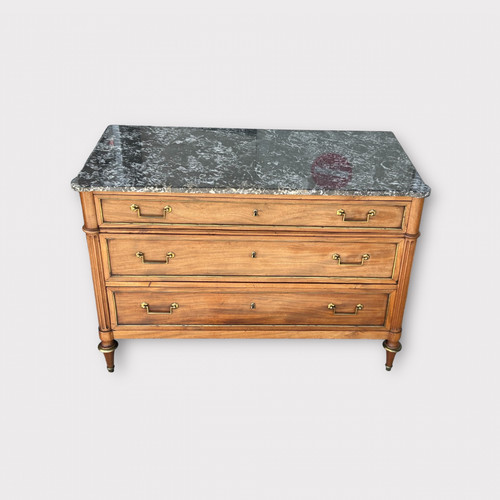 Commode En Acajou Blond D’époque Louis XVI - XVIIIème Siècle 