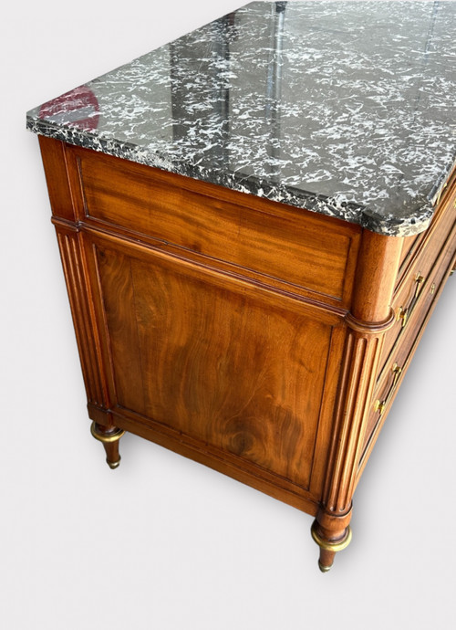 Commode En Acajou Blond D’époque Louis XVI - XVIIIème Siècle 