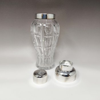 1960 Wunderschöner Cocktail-Shaker aus geschliffenem böhmischem Kristall von Masini in ausgezeichnetem Zustand. Hergestellt in Italien