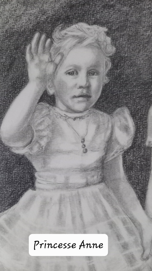 Portrait of Prince Charles and Princess Anne in 1952