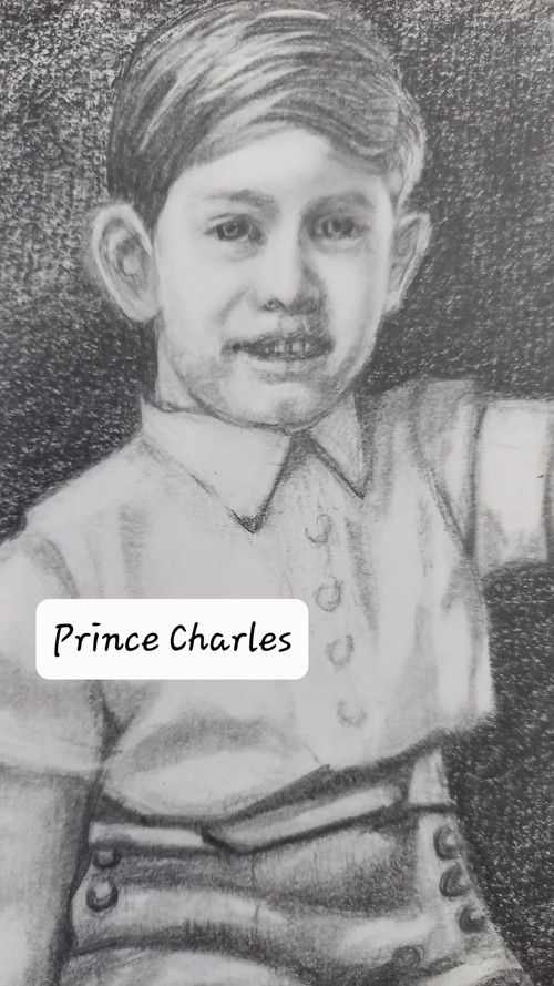 Portrait of Prince Charles and Princess Anne in 1952